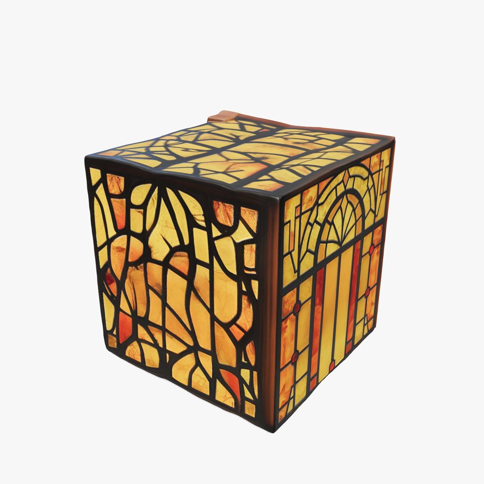 Amber Stained Glass Window model pack